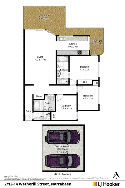 Floorplan of Homely unit listing, 2/12-14 Wetherill Street, Narrabeen NSW 2101