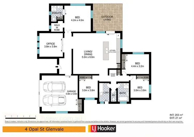 Floorplan of Homely house listing, 4 Opal Street, Glenvale QLD 4350