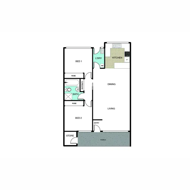 Floorplan of Homely townhouse listing, 2/1 Edwell Place, Lyneham ACT 2602