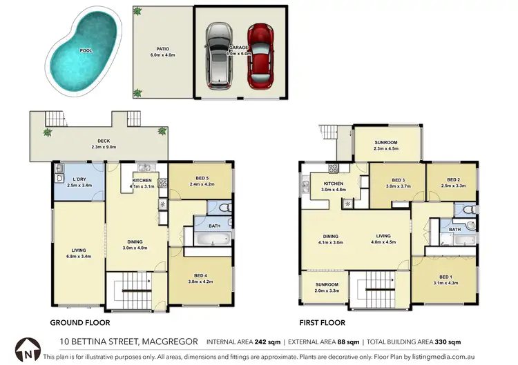 Floorplan of Homely house listing, 10 Bettina Street, Macgregor QLD 4109