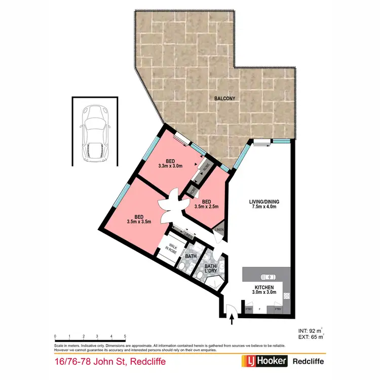 Floorplan of Homely apartment listing, 16/76-78 John Street, Redcliffe QLD 4020