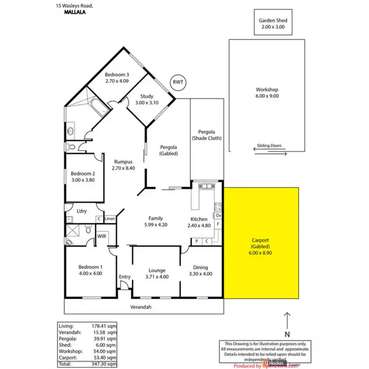 Floorplan of Homely house listing, 15 Wasleys Road, Mallala SA 5502