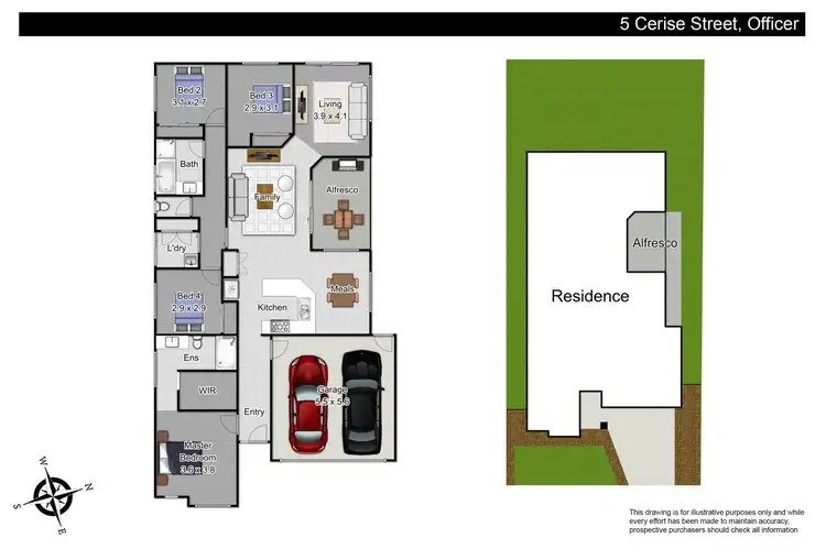 Floorplan of Homely house listing, 5 Cerise Street, Officer VIC 3809