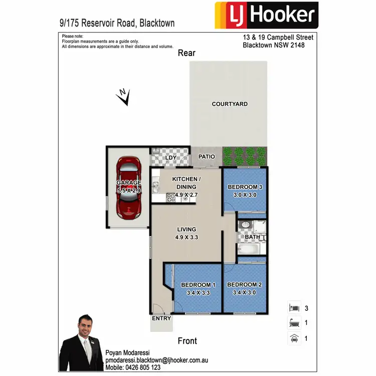 Floorplan of Homely villa listing, 9/175 Reservoir Road, Blacktown NSW 2148