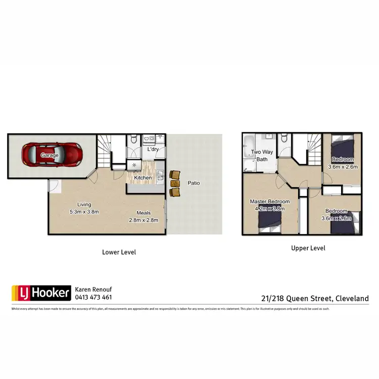 Floorplan of Homely townhouse listing, 21/218 Queen Street, Cleveland QLD 4163