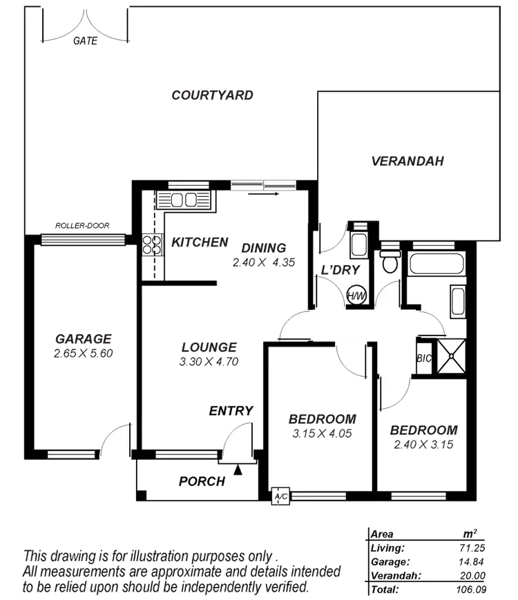 Floorplan of Homely unit listing, 2/25-27 Fosters Road, Greenacres SA 5086