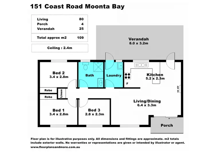 Floorplan of Homely house listing, 151 Coast Road, Moonta Bay SA 5558