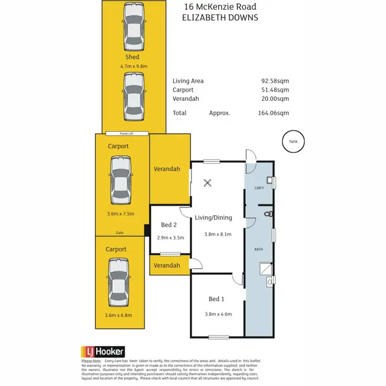 Floorplan of Homely house listing, 16 McKenzie Road, Elizabeth Downs SA 5113