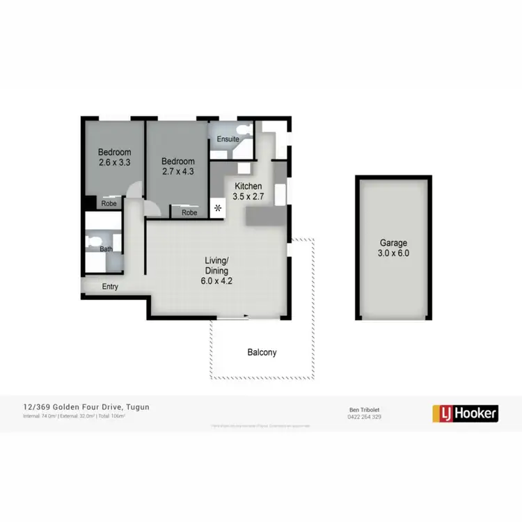 Floorplan of Homely unit listing, 12/369 Golden Four Drive, Tugun QLD 4224