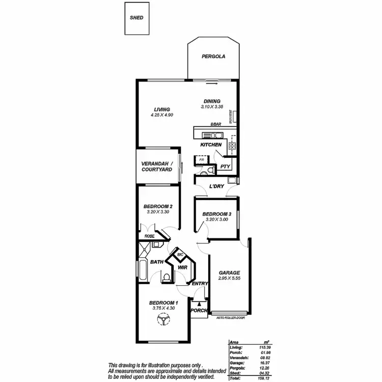 Floorplan of Homely house listing, 3B Falcon Avenue, Mile End SA 5031