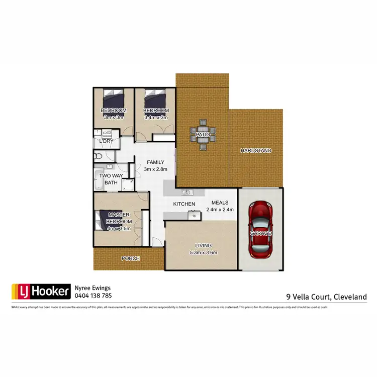 Floorplan of Homely house listing, 9 Vella Court, Cleveland QLD 4163