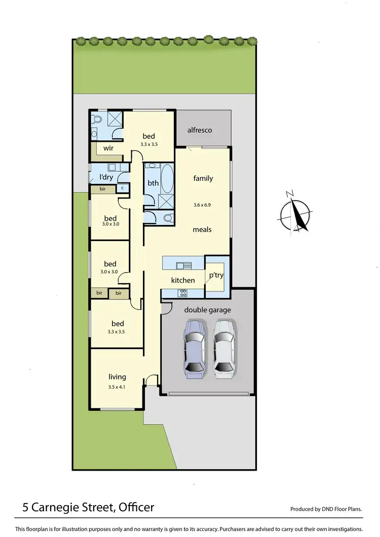 Floorplan of Homely house listing, 5 Carnegie Street, Officer VIC 3809