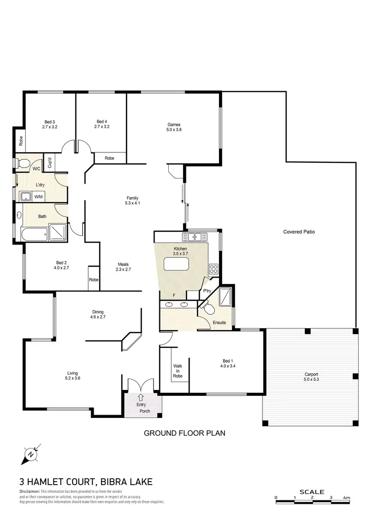 Floorplan of Homely house listing, 3 Hamlet Court, Bibra Lake WA 6163