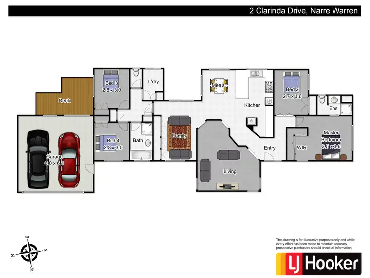 Floorplan of Homely house listing, 2 Clarinda Drive, Narre Warren VIC 3805