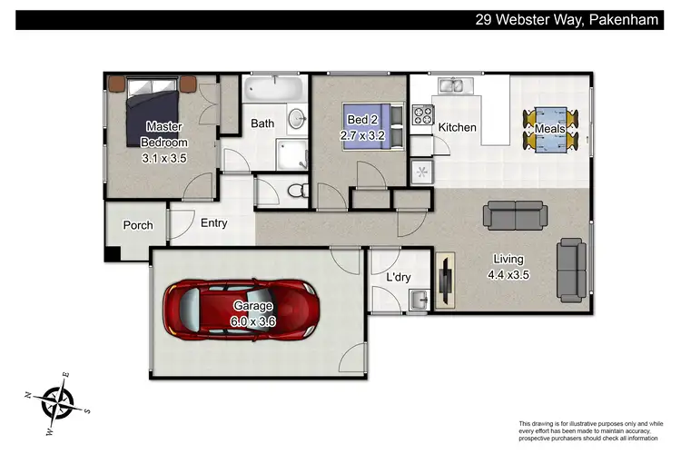Floorplan of Homely unit listing, 29 Webster Way, Pakenham VIC 3810