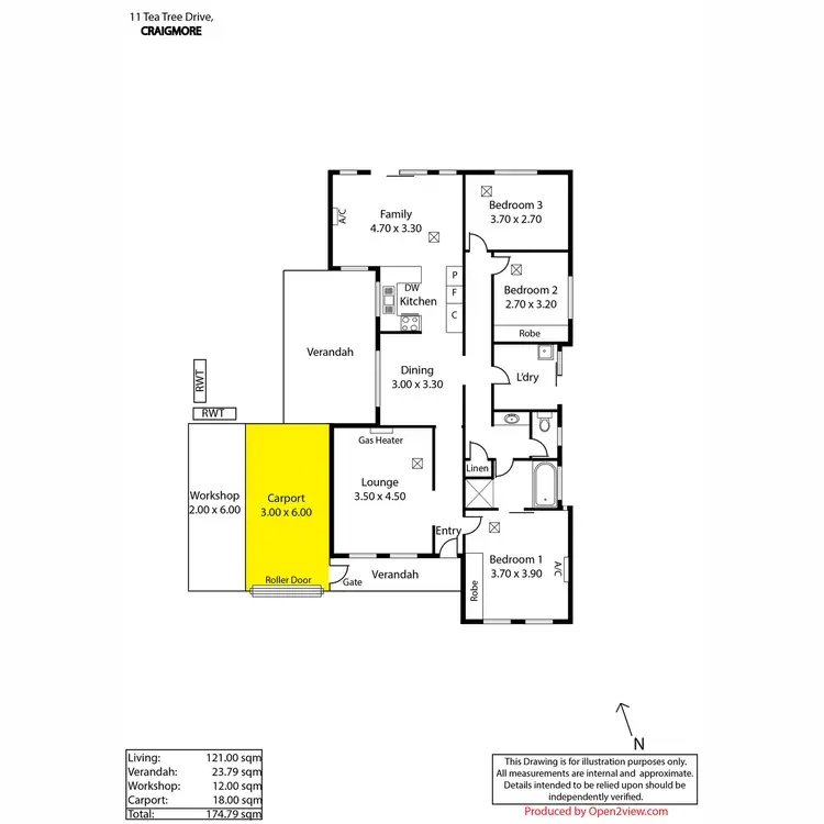 Floorplan of Homely house listing, 11 Tea Tree Drive, Craigmore SA 5114