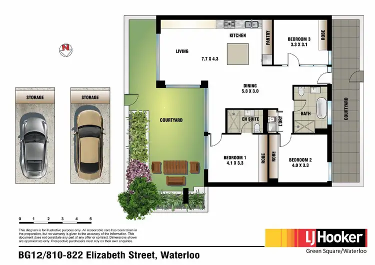 Floorplan of Homely apartment listing, BG12/810 Elizabeth Street, Waterloo NSW 2017