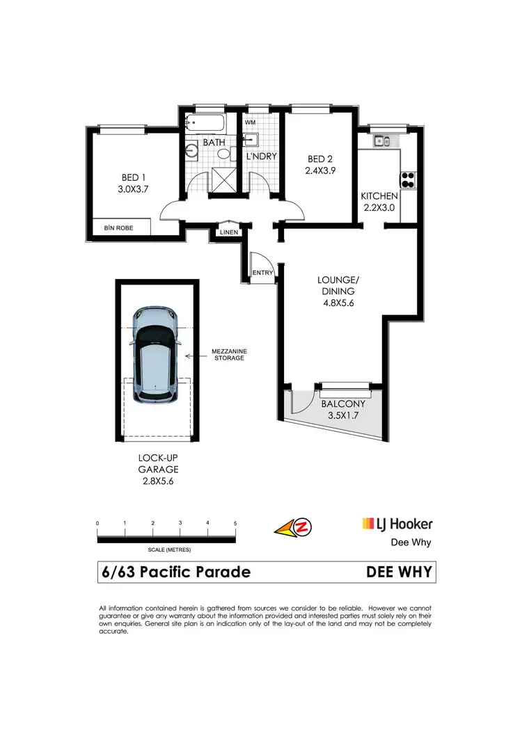 Floorplan of Homely apartment listing, 6/63 Pacific Parade, Dee Why NSW 2099