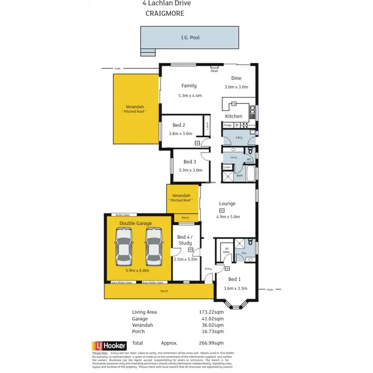 Floorplan of Homely house listing, 4 Lachlan Drive, Craigmore SA 5114