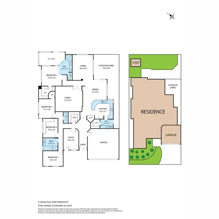 Floorplan of Homely house listing, 5 Carissa Turn, Halls Head WA 6210