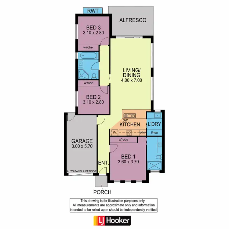 Floorplan of Homely semi-detached listing, 19C, 19D, Parson Street, Sturt SA 5047