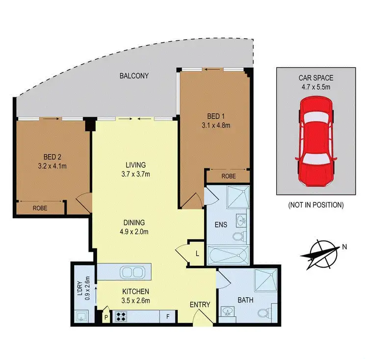 Floorplan of Homely unit listing, 1907/87 Shoreline Drive, Rhodes NSW 2138
