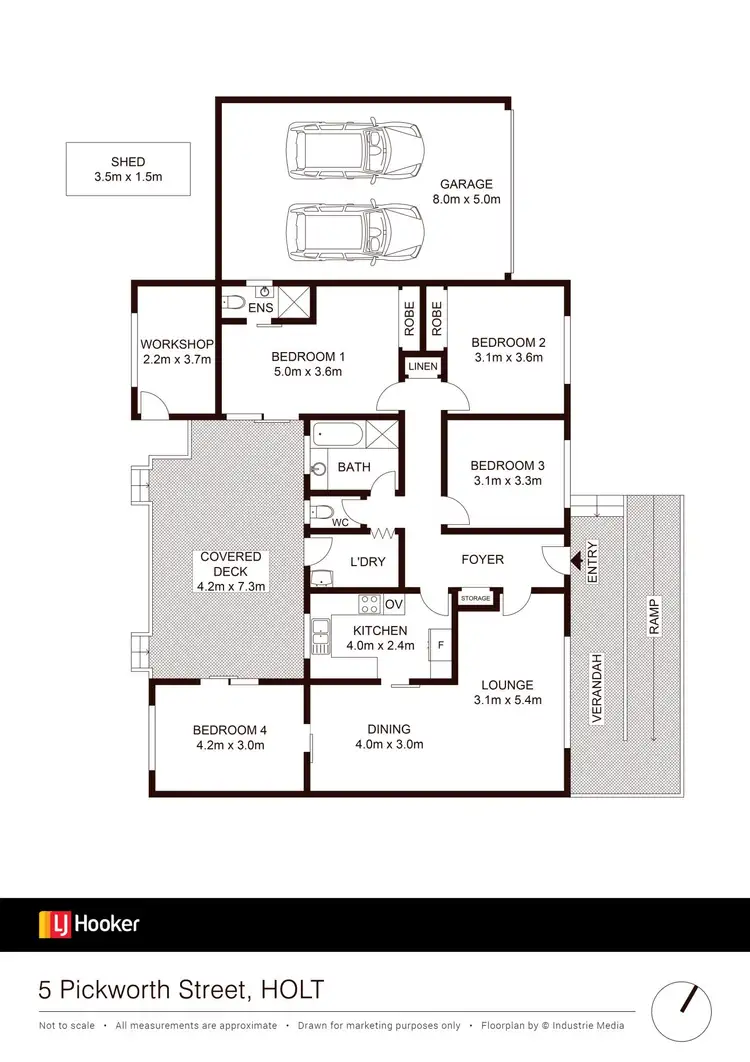 Floorplan of Homely house listing, 5 Pickworth Street, Holt ACT 2615