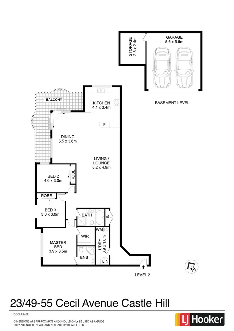 Floorplan of Homely unit listing, 23/49-55 Cecil Avenue, Castle Hill NSW 2154