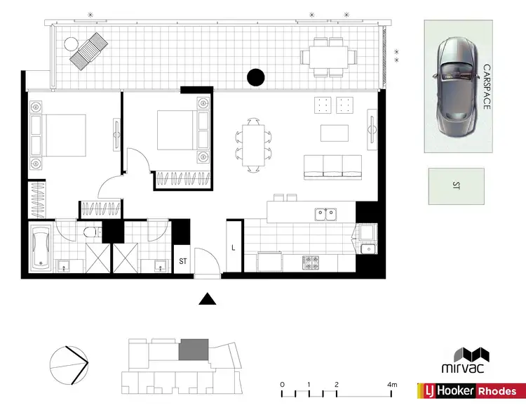 Floorplan of Homely unit listing, 1010/7 Rider Blvd, Rhodes NSW 2138