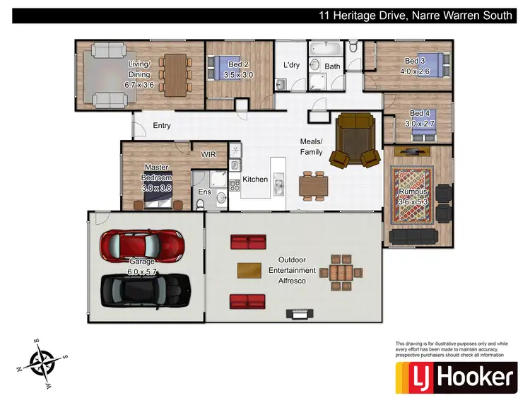 Floorplan of Homely house listing, 11 Heritage Drive, Narre Warren South VIC 3805