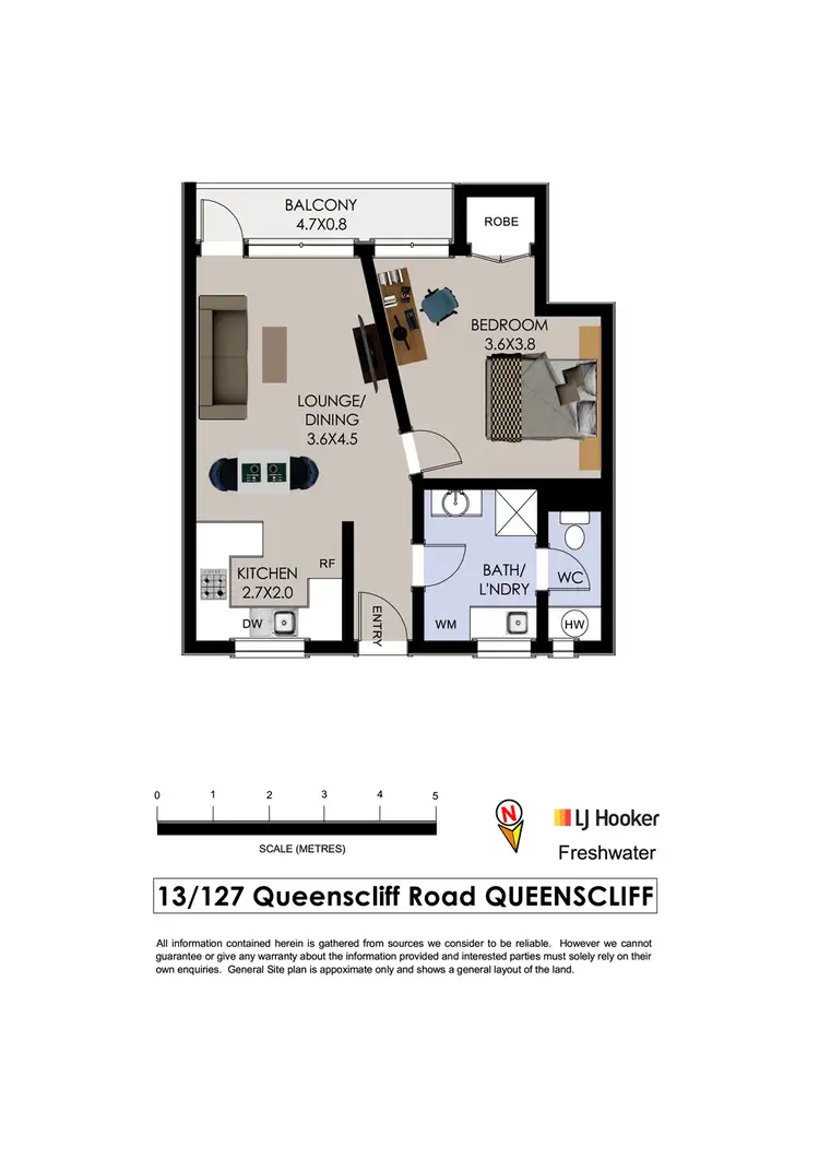 Floorplan of Homely unit listing, 13/127 Queenscliff Road, Queenscliff NSW 2096
