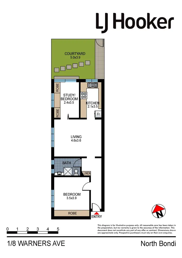 Floorplan of Homely apartment listing, 1/8 Warners Avenue, North Bondi NSW 2026
