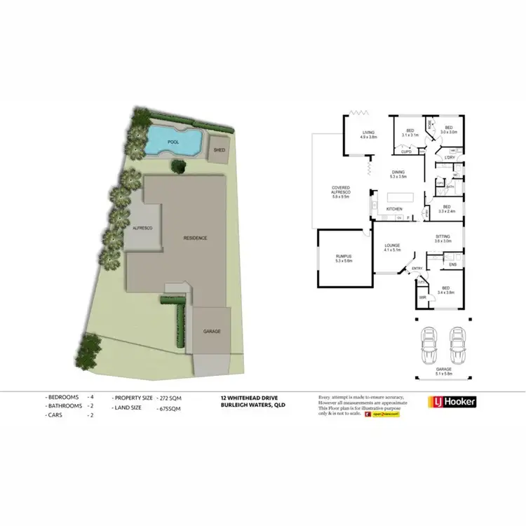 Floorplan of Homely house listing, 12 Whitehead Drive, Burleigh Waters QLD 4220