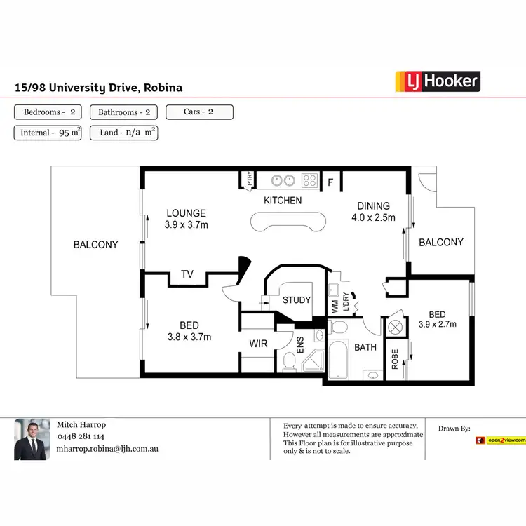 Floorplan of Homely unit listing, 15/98 University Drive, Varsity Lakes QLD 4227