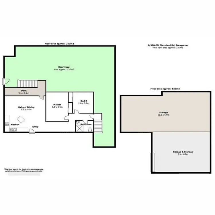 Floorplan of Homely apartment listing, 1/398 Old Cleveland Road, Coorparoo QLD 4151