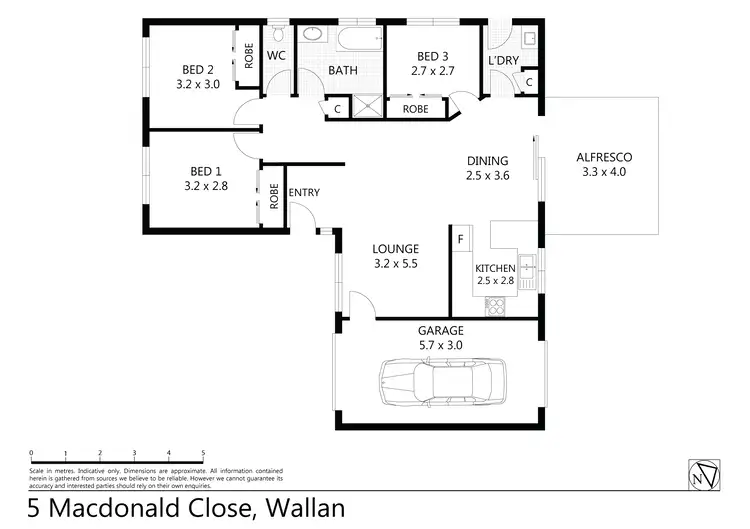 Floorplan of Homely house listing, 5 MacDonald Close, Wallan VIC 3756