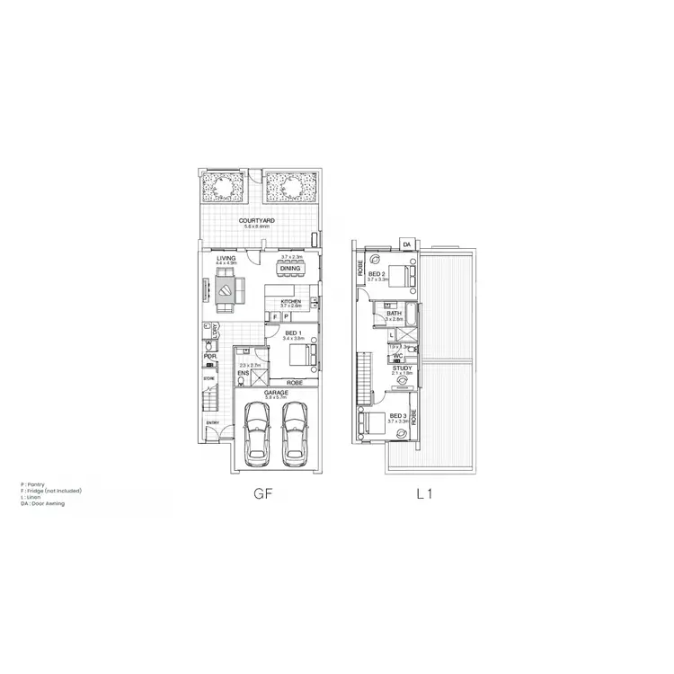Floorplan of Homely townhouse listing, The Bradfi Frencham Street, Downer ACT 2602
