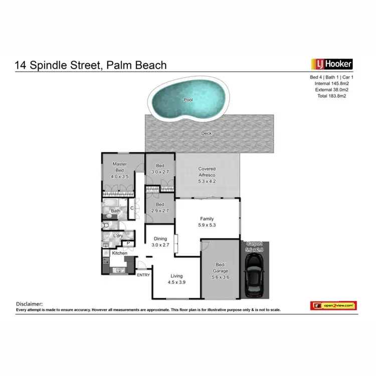Floorplan of Homely house listing, 14 Spindle Street, Palm Beach QLD 4221