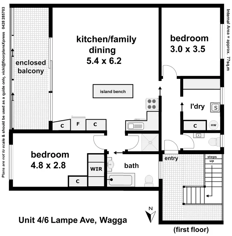 Floorplan of Homely unit listing, Unit 4/6 Lampe Avenue, Wagga Wagga NSW 2650