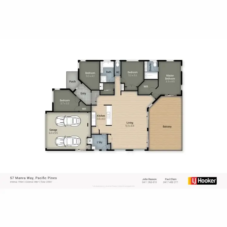 Floorplan of Homely house listing, 57 Manra Way, Pacific Pines QLD 4211