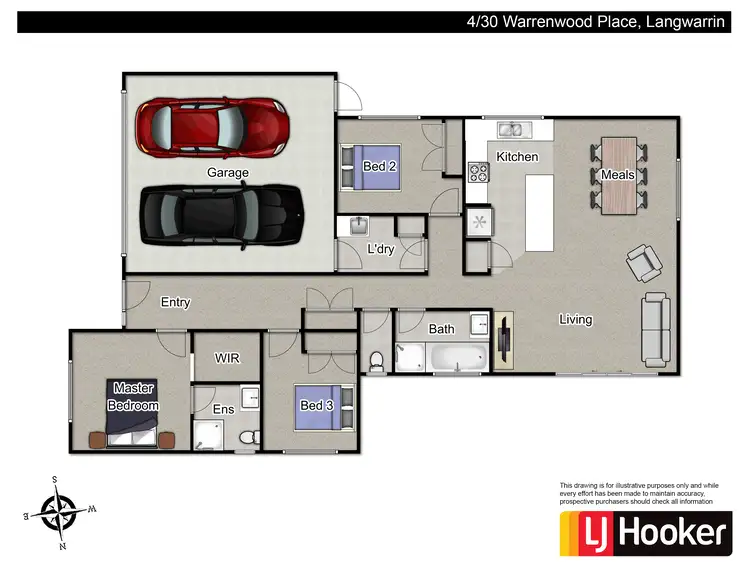 Floorplan of Homely unit listing, Unit 4/30 Warrenwood Place, Langwarrin VIC 3910