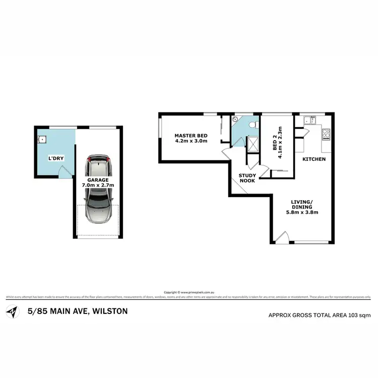 Floorplan of Homely unit listing, 5/85 Main Avenue, Windsor QLD 4030