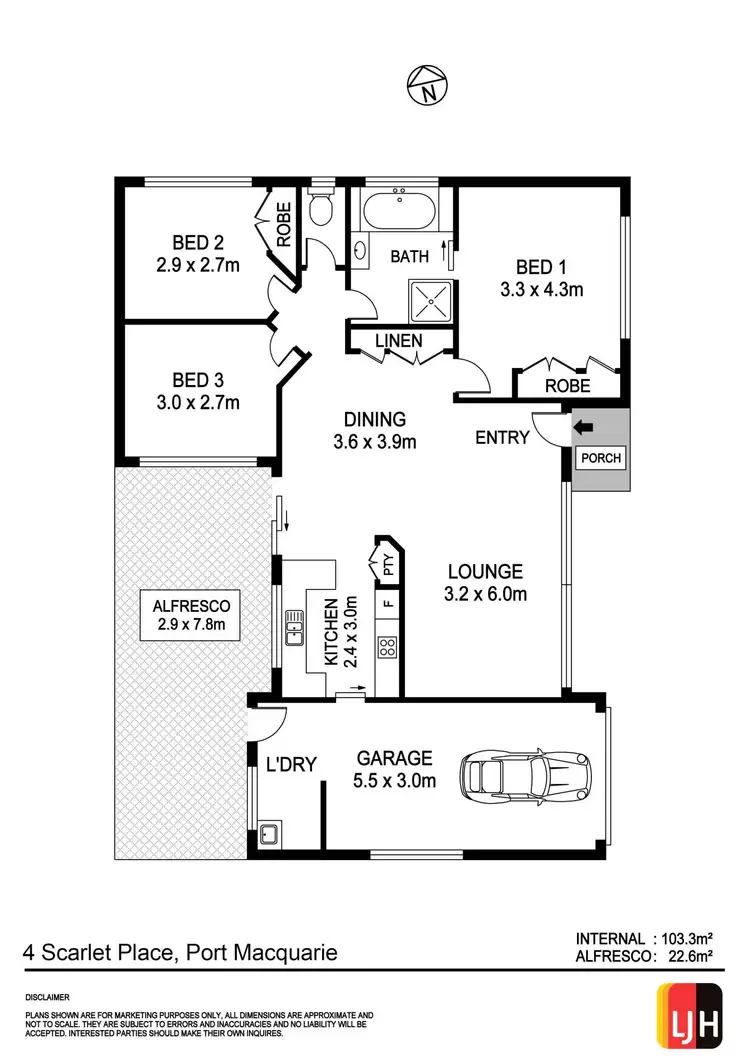 Floorplan of Homely house listing, 4 Scarlett Place, Port Macquarie NSW 2444