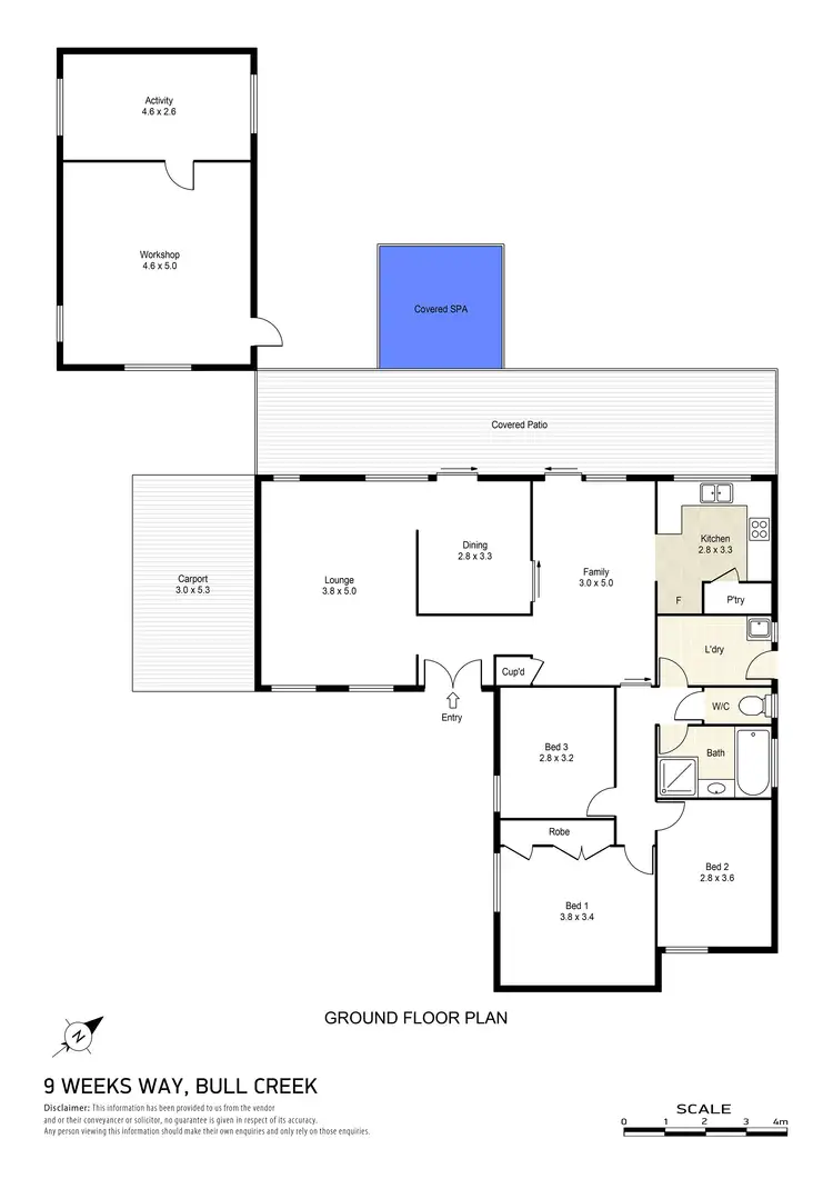 Floorplan of Homely house listing, 9 Weeks Way, Bull Creek WA 6149