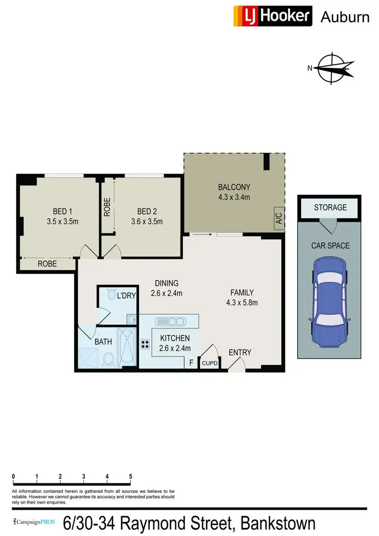 Floorplan of Homely apartment listing, 6/30-34 Raymond St, Bankstown NSW 2200