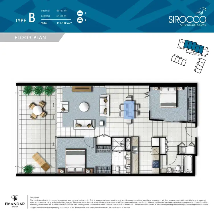 Floorplan of Homely unit listing, 206/3 Compass Drive, Biggera Waters QLD 4216