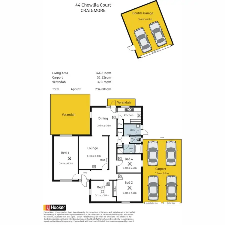 Floorplan of Homely house listing, 44 Chowilla Court, Craigmore SA 5114