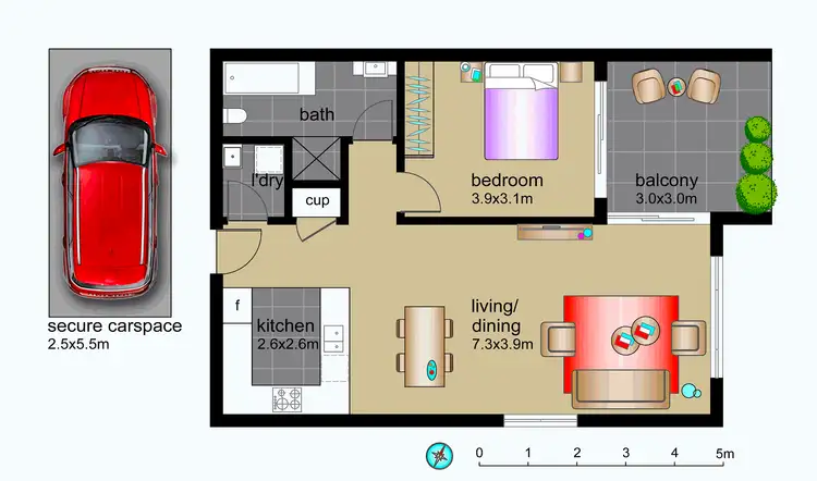 Floorplan of Homely apartment listing, 38/553 New Canterbury Rd, Dulwich Hill NSW 2203
