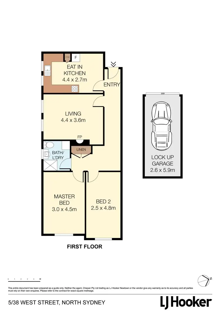 Floorplan of Homely apartment listing, 5/38-40 West Street, North Sydney NSW 2060