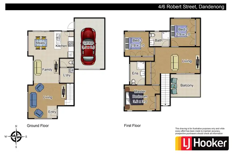 Floorplan of Homely townhouse listing, 4/6 Robert Street, Dandenong VIC 3175